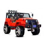 Elektrické autíčko - Jeep S2388 - nelakované - červené  
