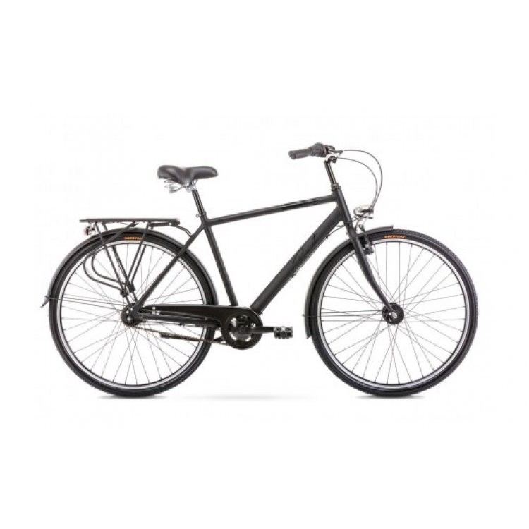 Mestský bicykel 28 Romet Grom Hliníkový 7-prevodový Nexus 20" Čierny