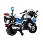 Elektrická motorka BMW - policajná - strieborná
