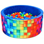 Suchý bazén s loptičkami Welox fun - kocky, modrý