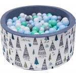 Suchý bazén s loptičkami Welox fun - stany, modrý