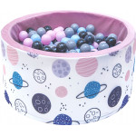 Suchý bazén s loptičkami Welox fun - planéty, ružový