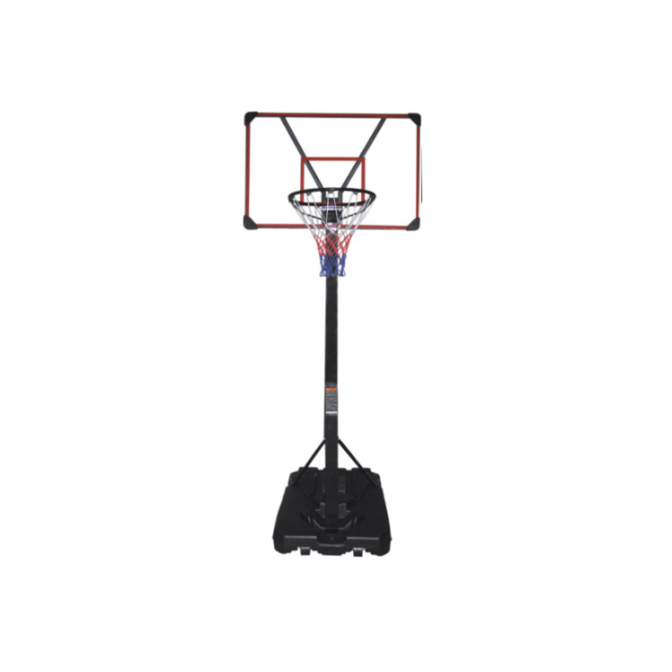 Basketbalový kôš s nastaviteľným stojanom 200-305 cm čierny