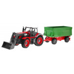 Traktor s prívesom RC 1:28 červeno-zelený RTR