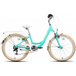 Detský bicykel 24" Unibike princess 6-prevodový tyrkysový