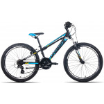 Detský bicykel 24" Unibike Raptor čierno-modrý