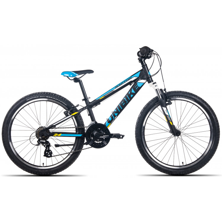 Detský bicykel 24" Unibike Raptor čierno-modrý