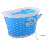 Detský plastový košík s mašľou HL-BS02-6 – modro biely