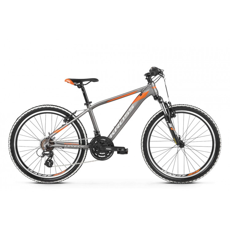 Detský bicykel KROSS 24 Level JR 2.0 Grafitovo-oranžový lesklý Detský bicykel KROSS 24 Level JR 2.0 Grafitovo-oranžový lesklý
