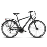 Trekingový bicykel 28 Kross Trans 4.0 Pánsky L Čierno-modro-strieborný matný