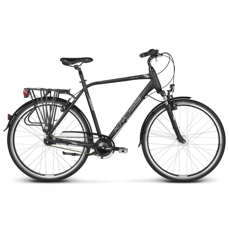 Trekingový bicykel 28 Kross Trans 6.0 Pánsky L Čierno-strieborný matný