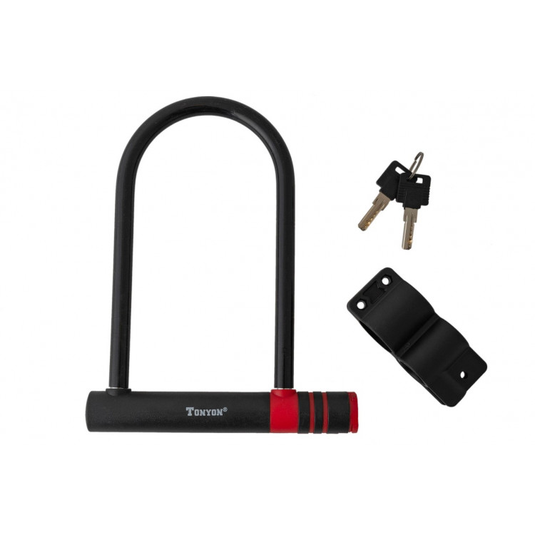 Zámok na bicykel – U-LOCK Na Kľúč TonyON TY301 12x195x245mm + Kľučka