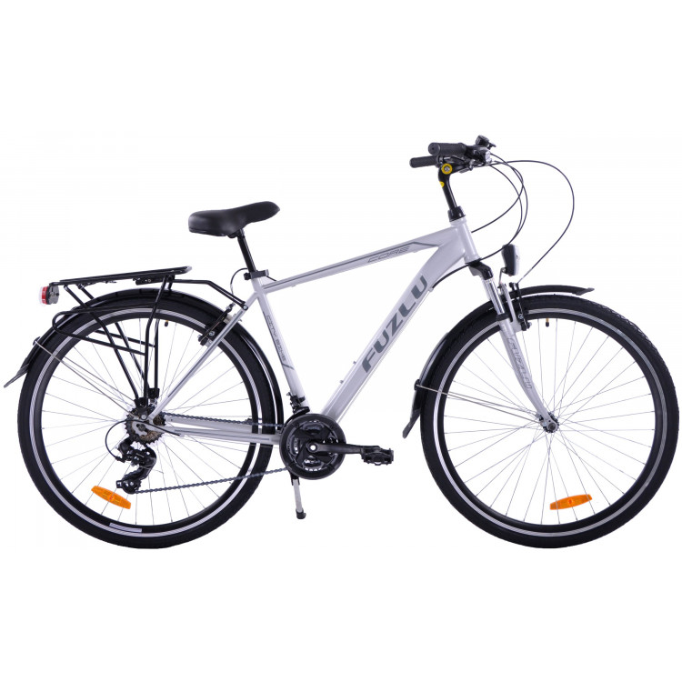 Trekingový bicykel 28 Fuzlu Core 19" Strieborno-sivý Trekingový bicykel 28 Fuzlu Core 19" Strieborno-sivý