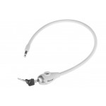 Zámok na bicykel - TonyON TY4505 12x650mm Biely Špirálový Uzáver