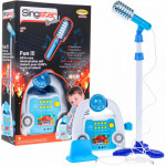 Karaoke set s mikrofónom a zosilňovačom – modrý