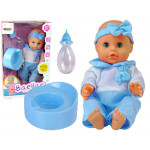 Bábika v pyžamku 30cm - modrá