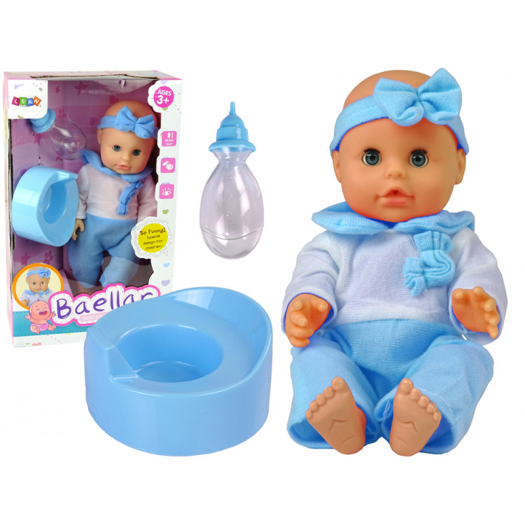 Bábika v pyžamku 30cm - modrá