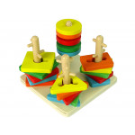 Drevená motorická hračka – farebné bloky