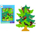 Drevené puzzle – strom s vtáčikmi