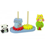 Drevený farebný triedič – Panda a Sova