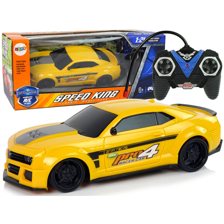 Diaľkovo ovládané športové auto 1:24 - žlté Diaľkovo ovládané športové auto 1:24 - žlté