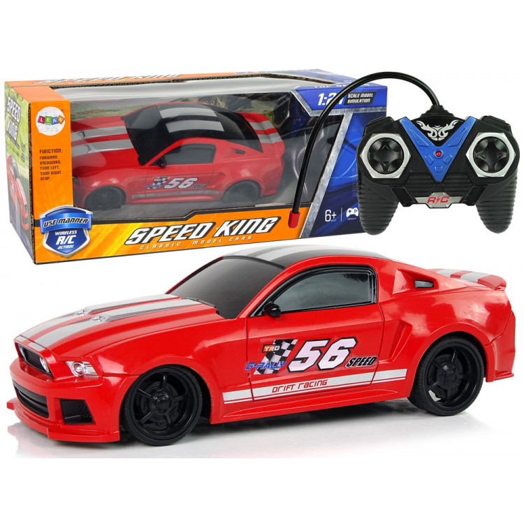 Diaľkovo ovládané športové auto 1:24 - červené Diaľkovo ovládané športové auto 1:24 - červené
