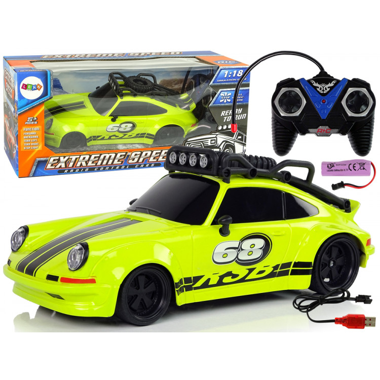 Športové auto na diaľkové ovládanie 1:18 - zelené