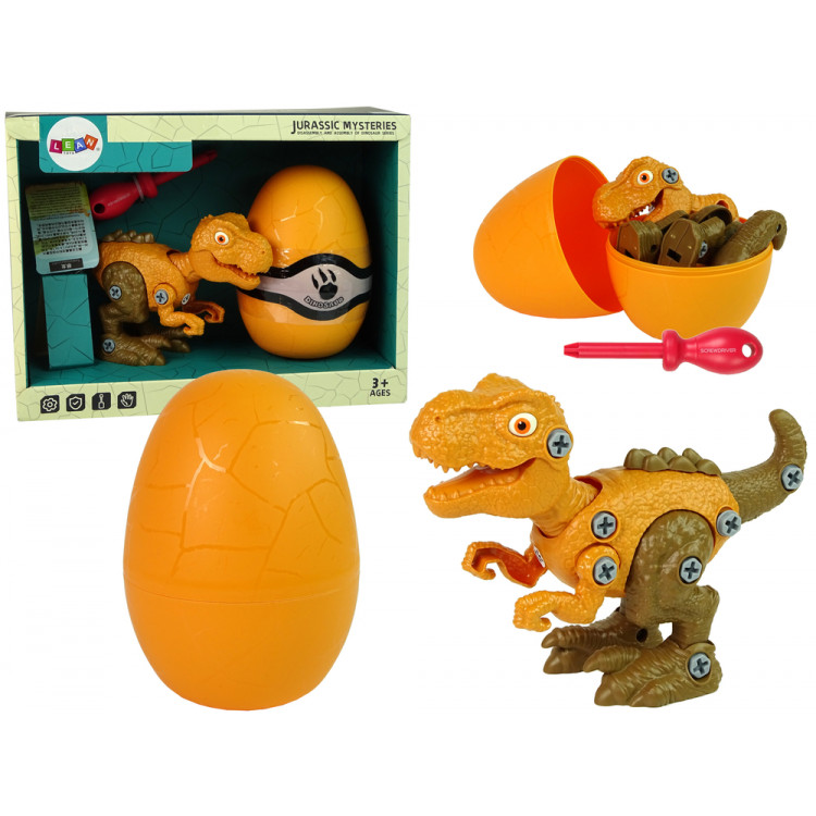 Sada Vajíčka s Dinosaurom na šrobovanie - oranžový