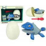 Sada Vajíčka s Dinosaurom na šrobovanie - modrý