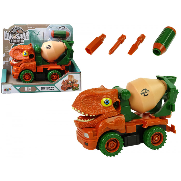 Oranžová Dino miešačka na odskrutkovanie + príslušenstvo