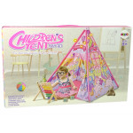 Detský stan teepee – ružový s jednorožcami