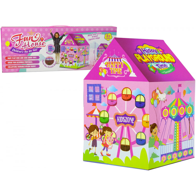 Zábavný lunapark stan pre deti 123 cm x 82 cm Ružový