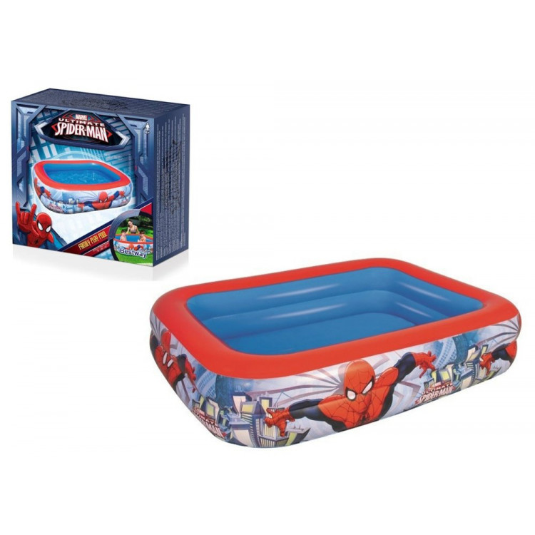Bestway Nafukovací bazén Spiderman 200cm x 148cm x 48cm modro-červený
