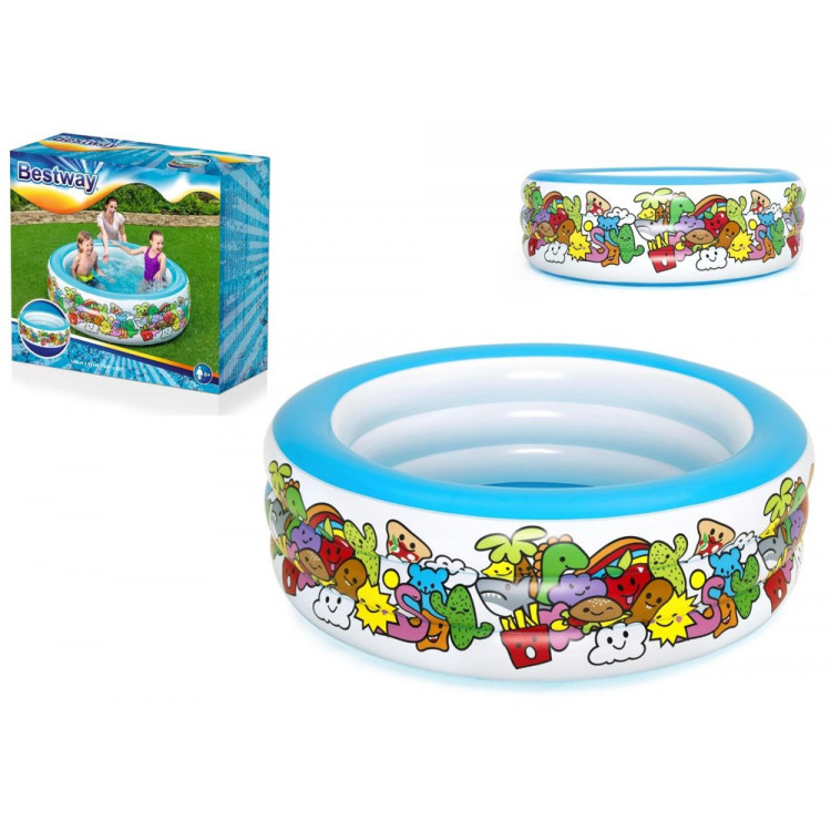 Nafukovací bazén okrúhly 152 x 51 cm Bestway 51121 farebný