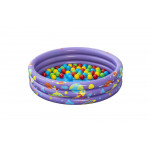 Nafukovací bazén s loptičkami 102cm x 25cm Bestway 52466 fialový