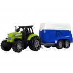 Traktor s prívesom na kone so zvukom, zelená Traktor s prívesom na kone so zvukom, zelená