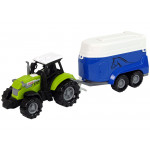 Traktor s prívesom na kone so zvukom, zelená Traktor s prívesom na kone so zvukom, zelená