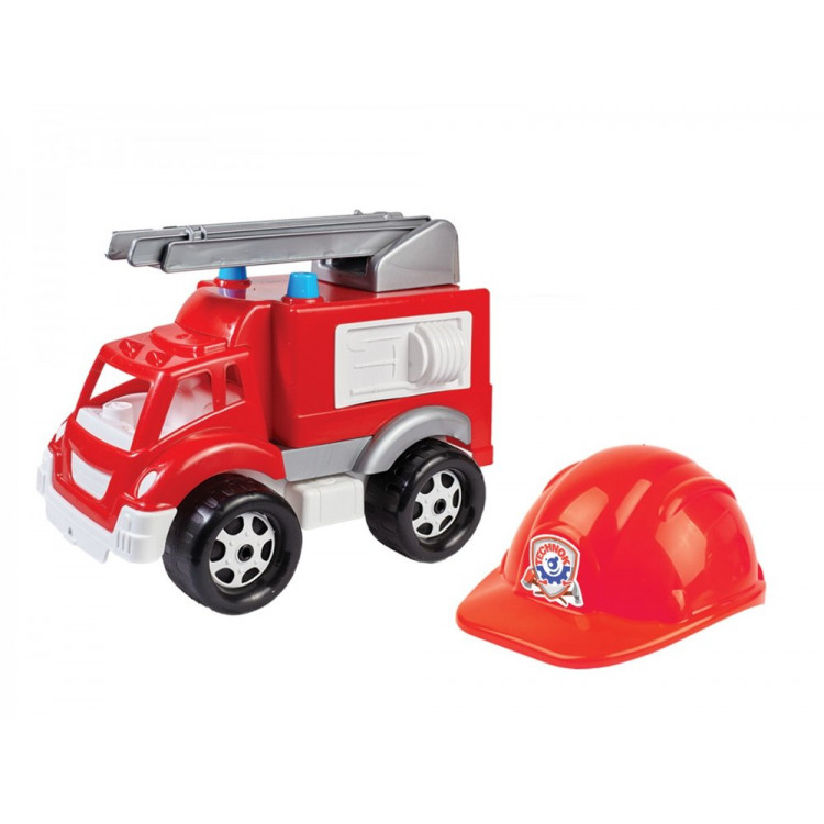 Plastové hasičské auto + prilba 3978