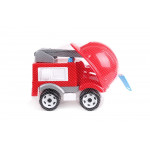 Plastové hasičské auto + prilba 3978