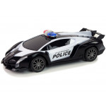 R/C Policajné pretekárske auto 1:16 na diaľkové ovládanie čierne