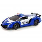 R/C Policajné pretekárske auto 1:16 na diaľkové ovládanie modré