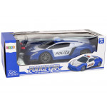 R/C Policajné pretekárske auto 1:16 na diaľkové ovládanie modré