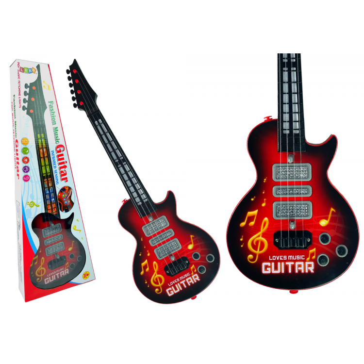 Elektrická gitara pre deti – červená Elektrická gitara pre deti – červená