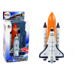 Vesmírna raketa s kovovou vesmírnou loďou
