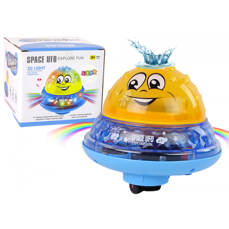 Vodná guľa s diódami UFO – žltá