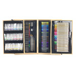 Umelecká sada v drevenom kufríku 174 prvkov