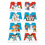 Lopata na sneh so zimnými motívmi žlta-červená