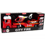 Sada hasičských vozidiel so zvukmi 3 ks