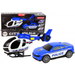 Súprava policajného auta s helikoptérou