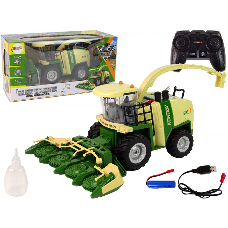 RC Kombajn 1:24, diaľkové ovládanie, zvuky, svetlá, dym